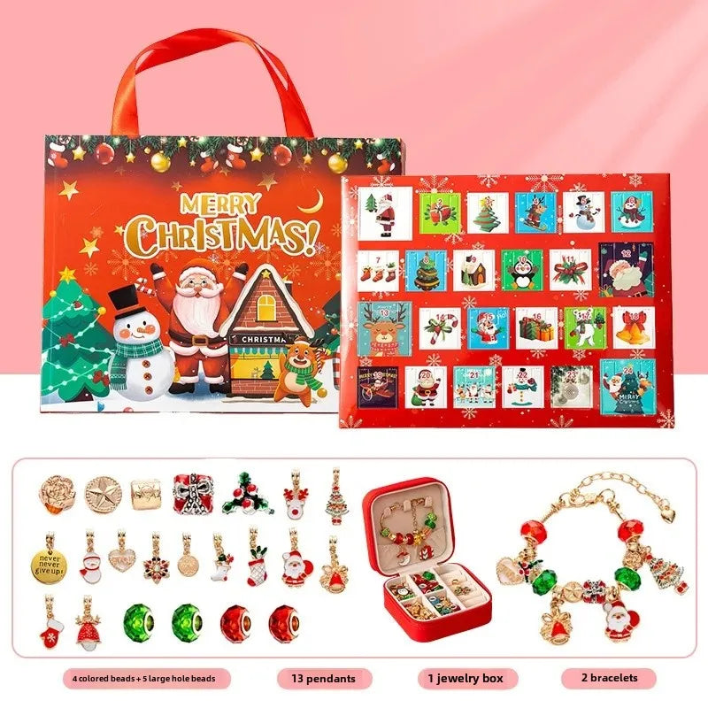 Christmas decorations Advent calendar 24-day countdown to the Christmas calendar Trendy jewelry set