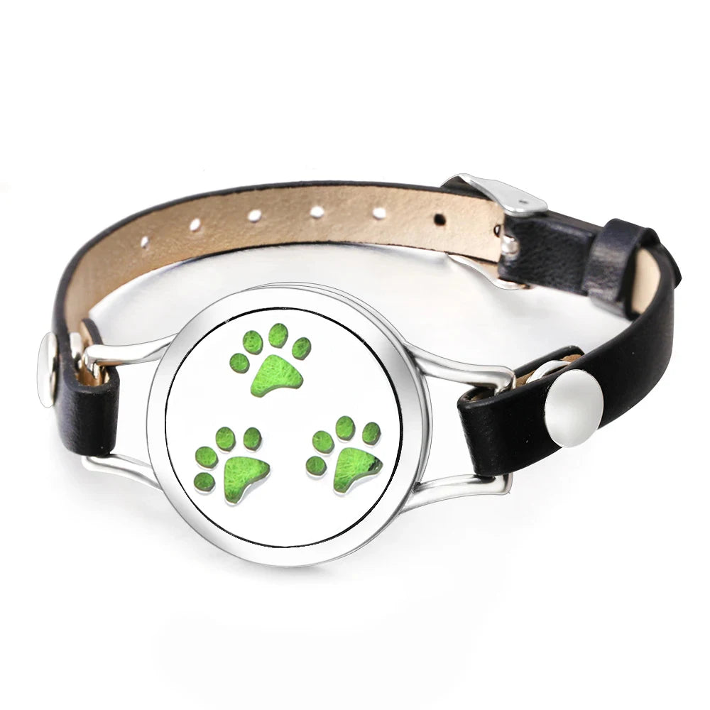 Duftarmband Ätherisches Öl Parfüm Diffusor Medaillons Leder Armband