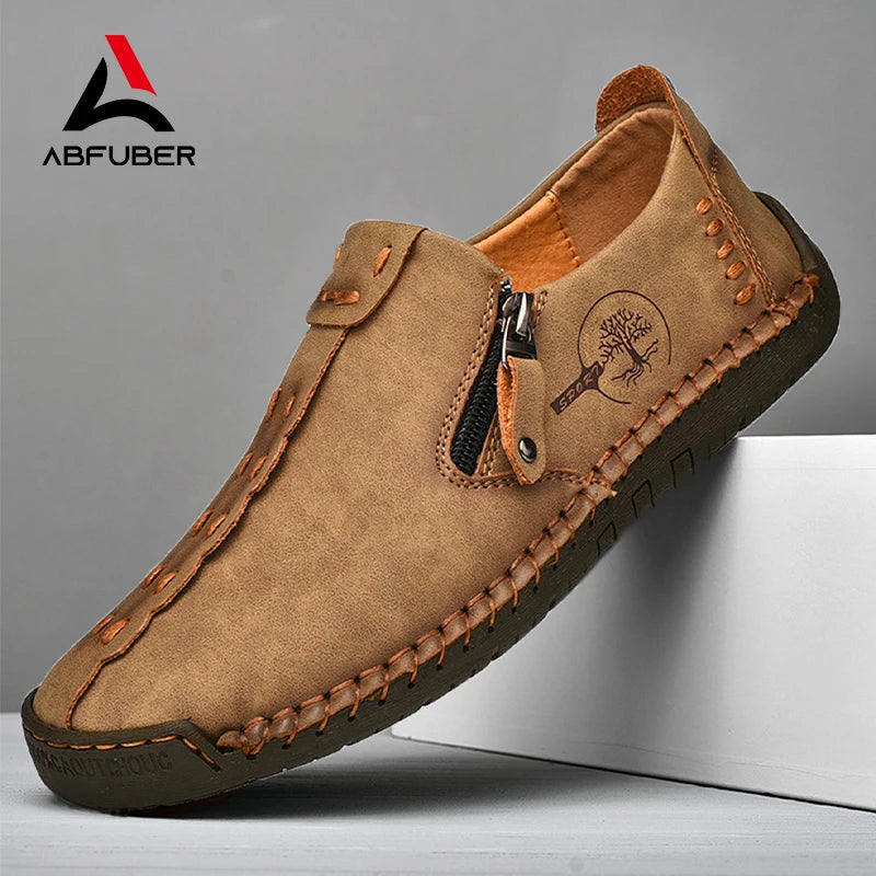 Handgemachte Herren Lederschuhe Casual Mokassins Slip On Loafers Atmungsaktiv