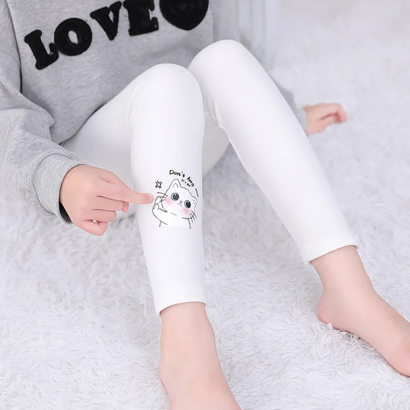 Little Maven Baby Mädchen einfarbige Leggings mit Print