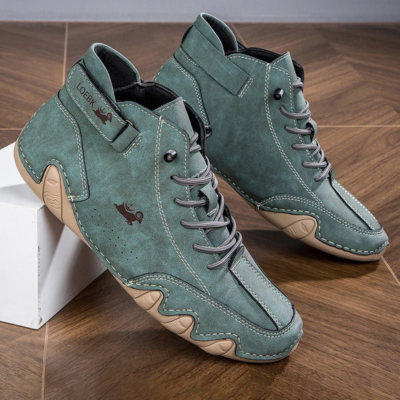 Men's Leather Casual Shoes Sneakers Walking Loafer Shoes