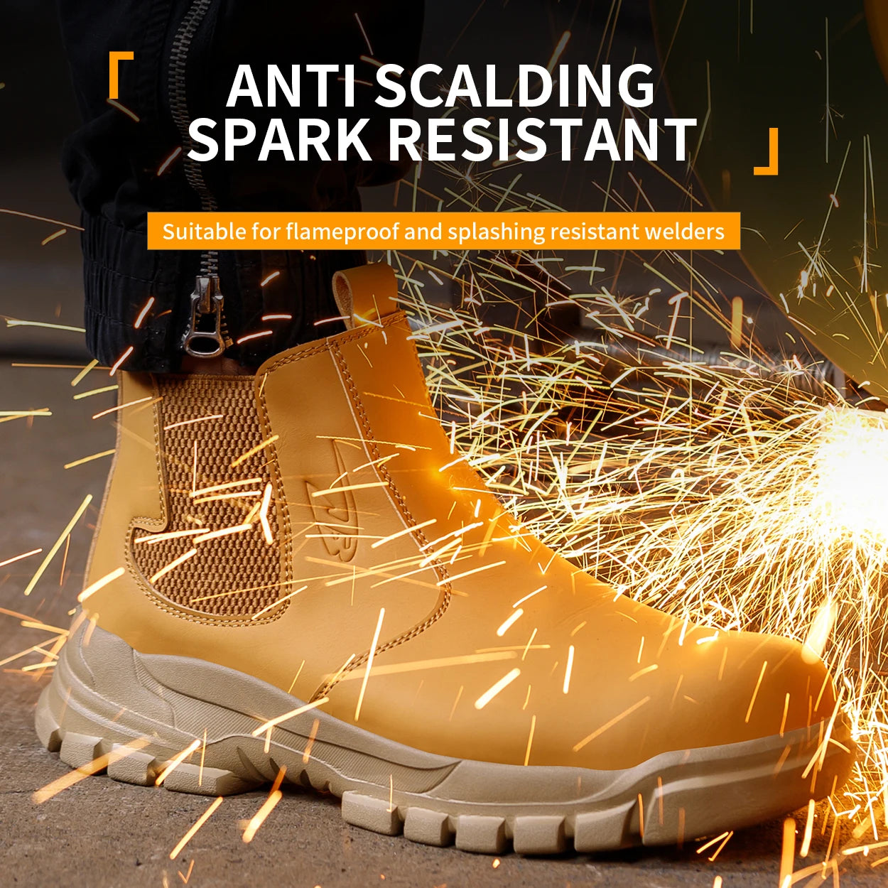 Men's Waterproof Safety Work Boots Steel Toe Cap, Shockproof and Puncture Resistant, for Outdoor Adventure and Hiking