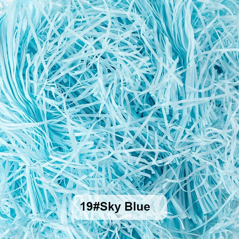 Bunte Raffia Papier-Schnipsel und -Stränge, geschreddertes Knister-Konfetti zum Verpacken