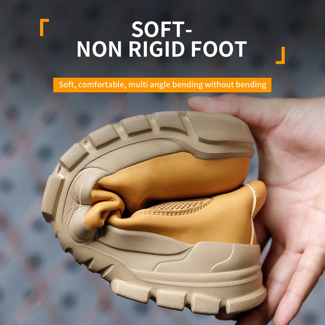 Herren Wasserdichte Sicherheitsarbeitsstiefel Stahlkappe, stoßfest und durchstichfest, für Outdoor-Abenteuer und Wandern