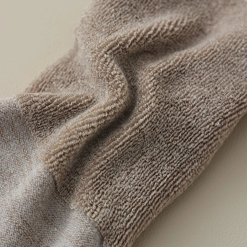 5 Paar Damen dicke Winter 5-Zehen Frottee Socken Baumwolle