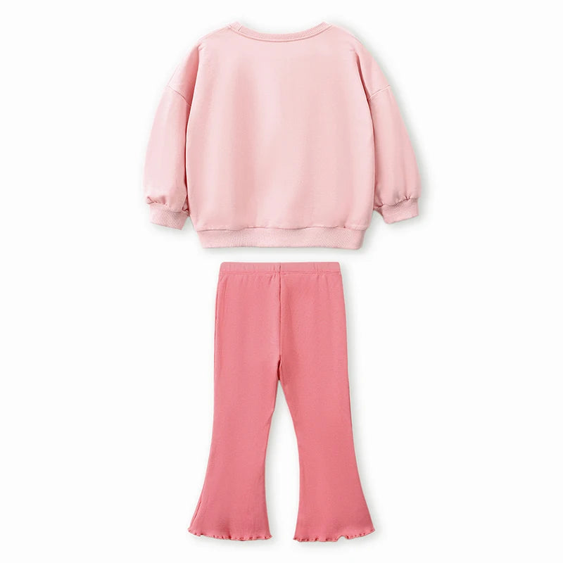 Little Maven Baby Mädchen Sweatshirt + Hose Set Baumwolle rosa pink