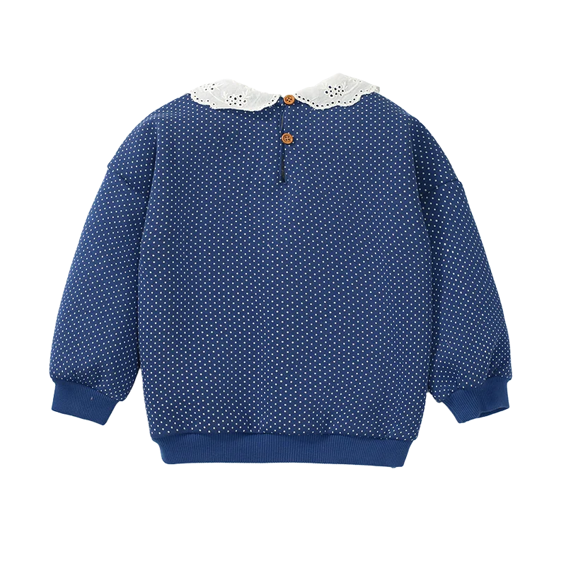 Little Maven Baby Mädchen Sweatshirt warmer Fleece mit Umlegekragen
