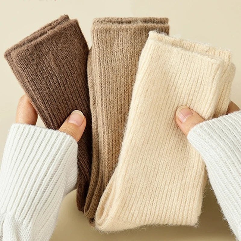 Damen warme Kaschmir Feeling Wolle Socken