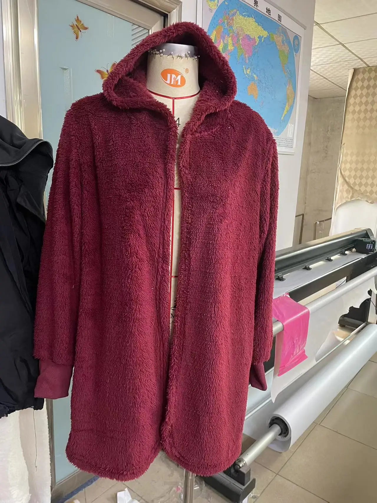 Women's 3 Piece Fluffy Winter Pajama Set Crop Tops and Loose Shorts, Plus Size