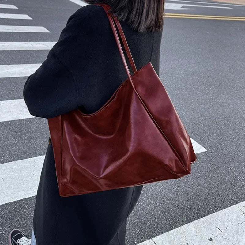 Vintage Umhängetasche große Handtasche für Damen