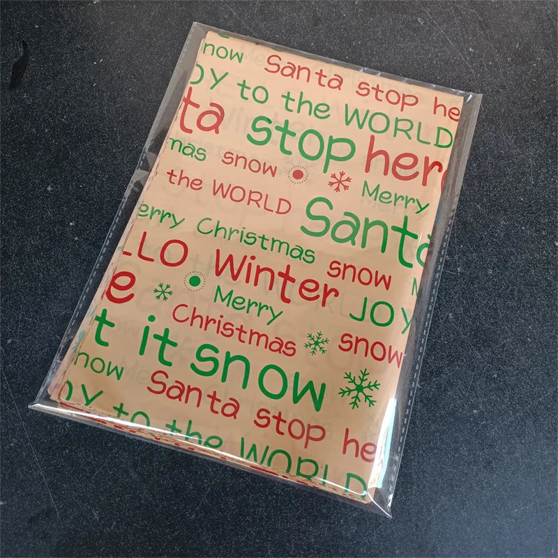 Kraft-Seidenpapier Weihnachtsmuster, mehrfarbig bedruckt