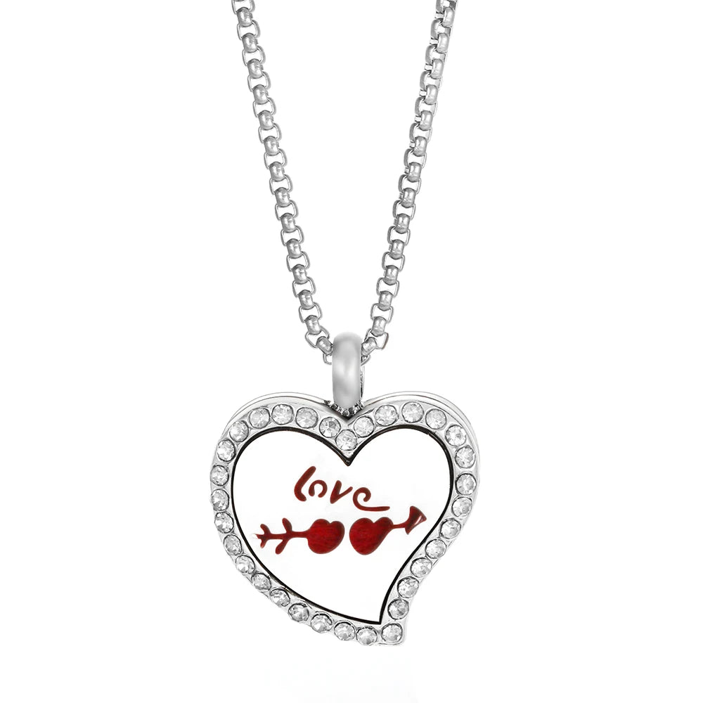 Duftschmuck Anhänger Herzförmig Aroma Therapie Parfüm Medaillon Diffusor Halskette