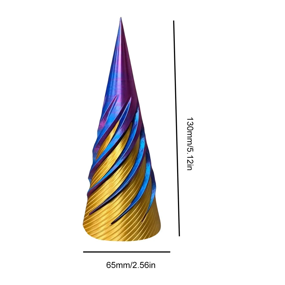Unmögliche Spiral Pyramide Durchgangsskulptur 3D gedruckt, Helix Schraube, Anti Stress