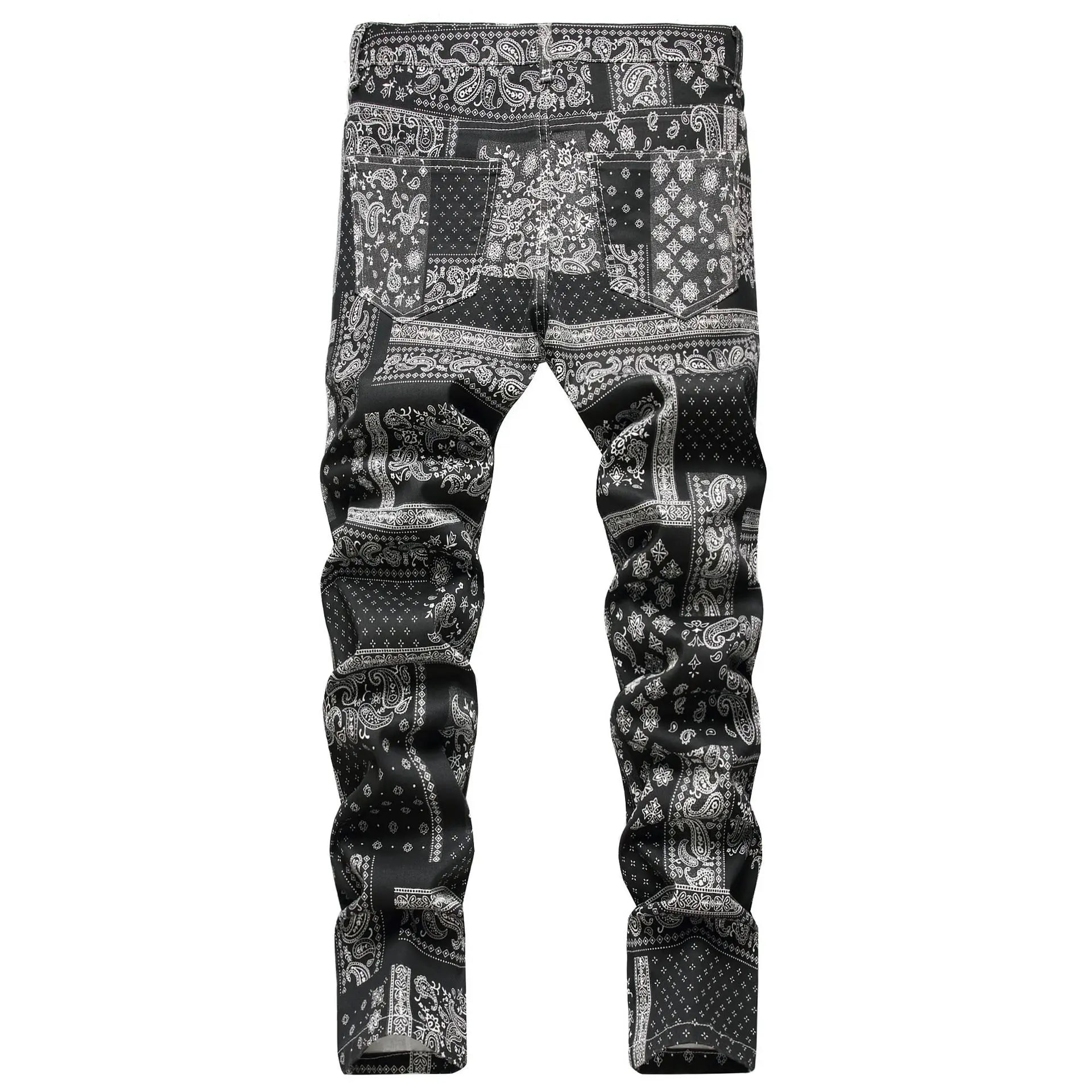 Herren Jeans Straight-Leg Baggy Denim Hose Vintage Streetwear
