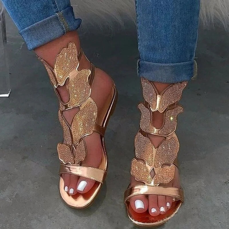Damen Schmetterling Sandalen