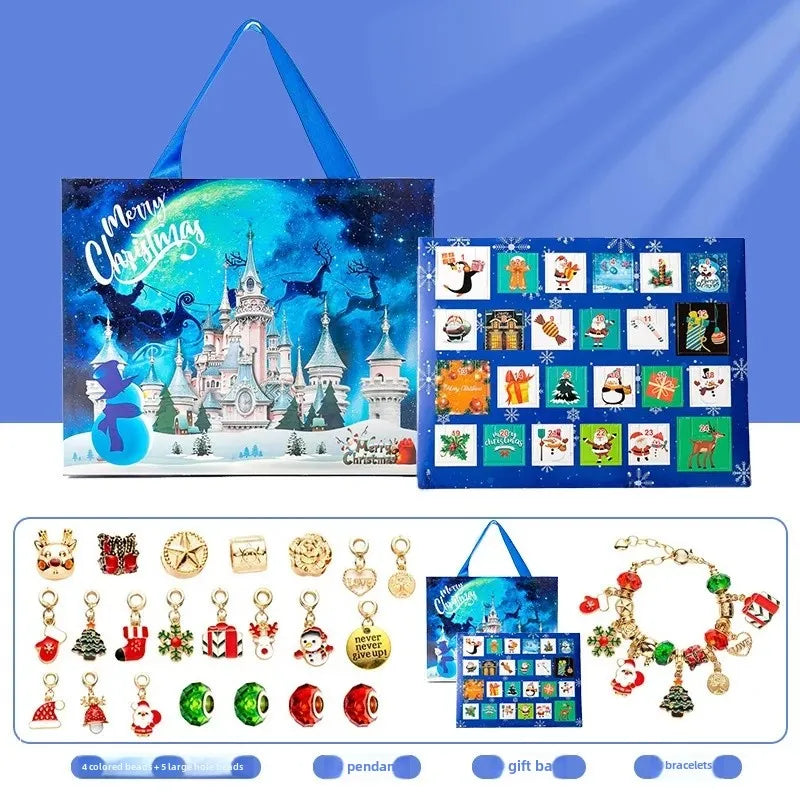 Christmas decorations Advent calendar 24-day countdown to the Christmas calendar Trendy jewelry set