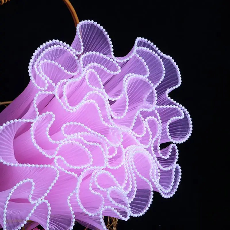 Blumenpapier Perlenwellengarn Blumenverpackung Spitzennetz 28x3,66 cm