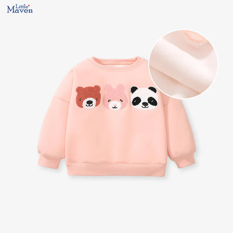 Little Maven Mädchen Sweatshirt mit warmen Fleece