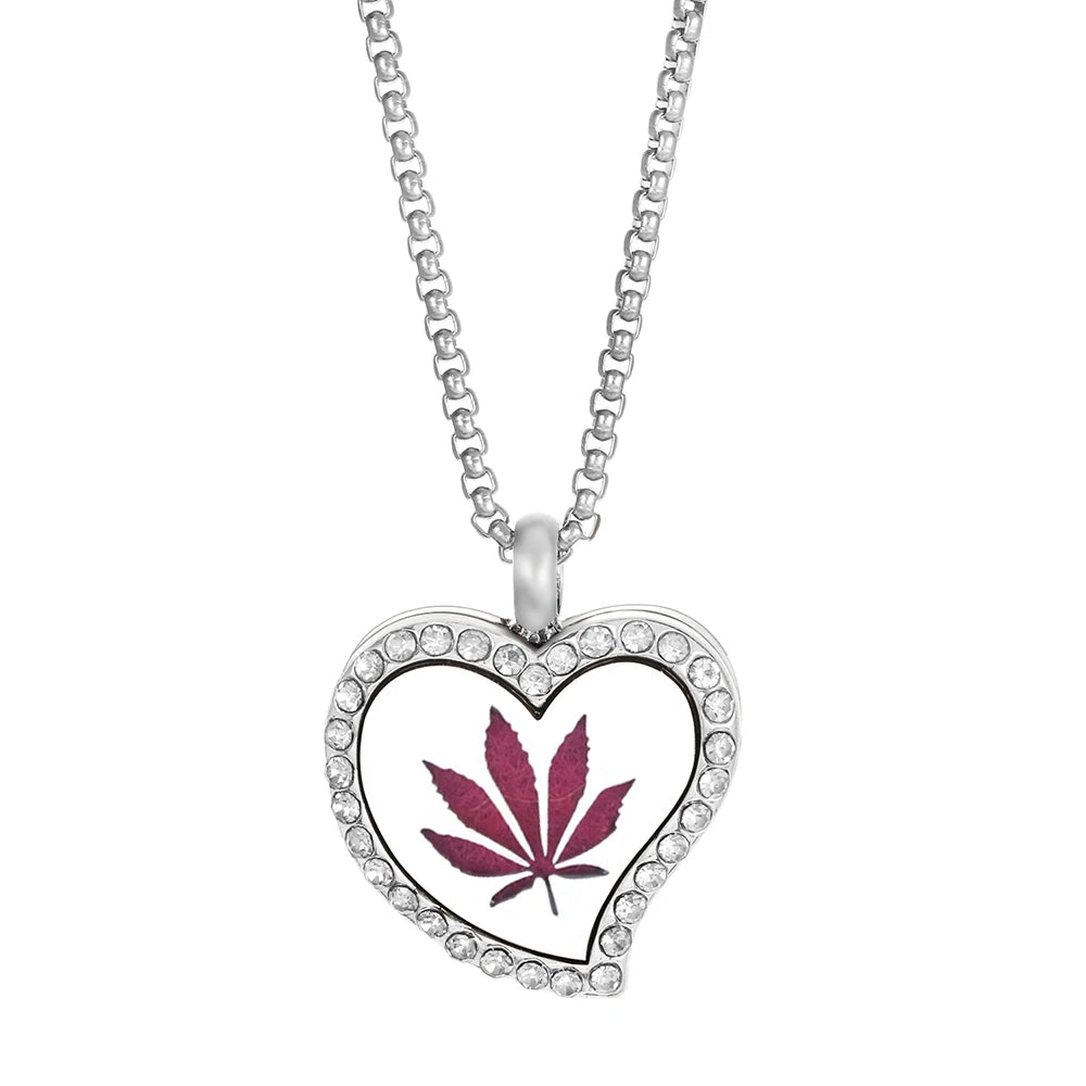 Duftschmuck Anhänger Herzförmig Aroma Therapie Parfüm Medaillon Diffusor Halskette
