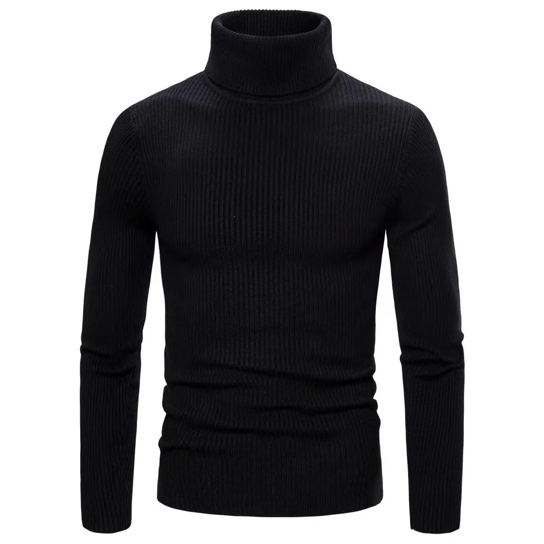 Herren Rollkragenpullover lässiger All-Match Strickpullover