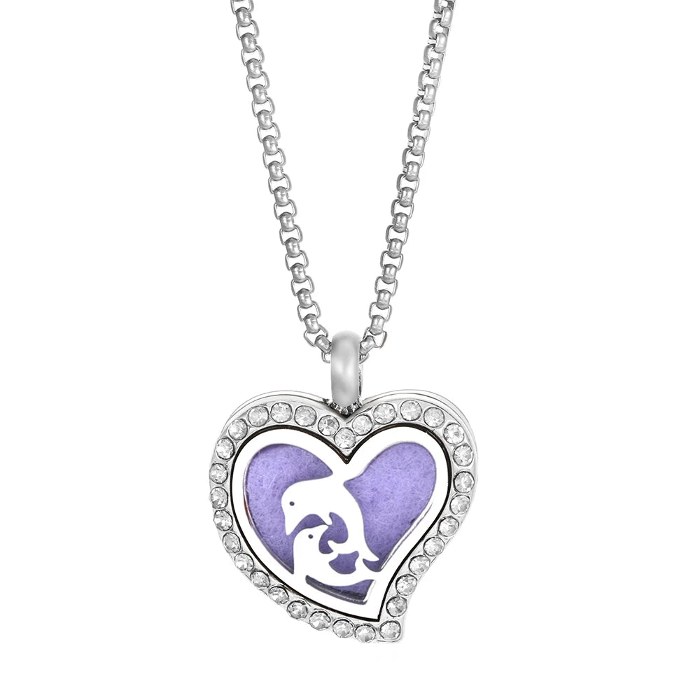 Duftschmuck Anhänger Herzförmig Aroma Therapie Parfüm Medaillon Diffusor Halskette