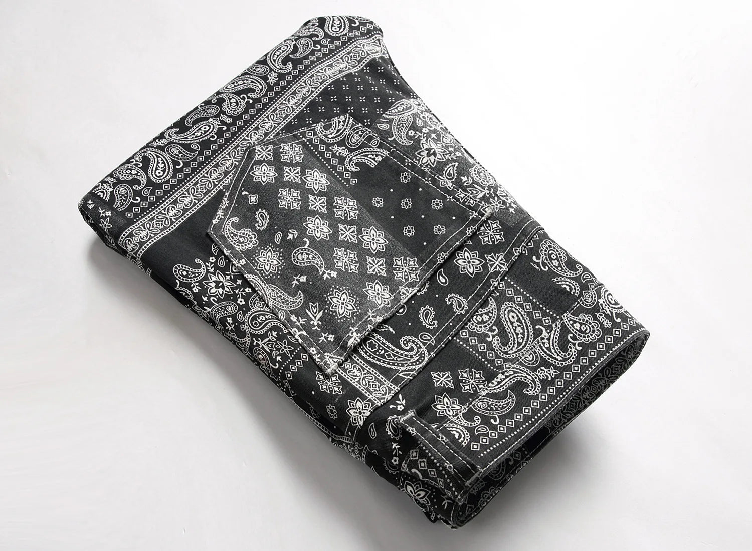 Herren Jeans Straight-Leg Baggy Denim Hose Vintage Streetwear