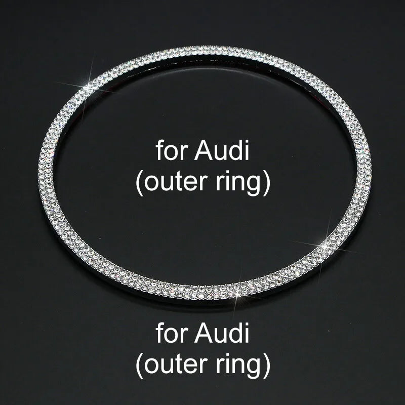 Auto Bling Lenkrad Logo Aufkleber Strass