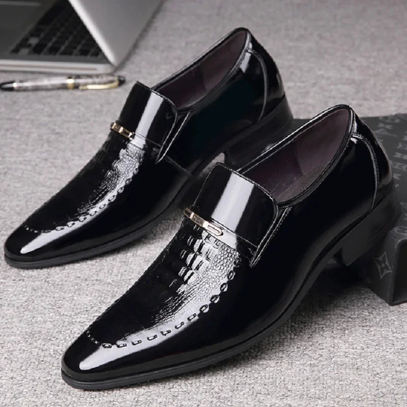 Herren Leder Lackleder Business Schuhe