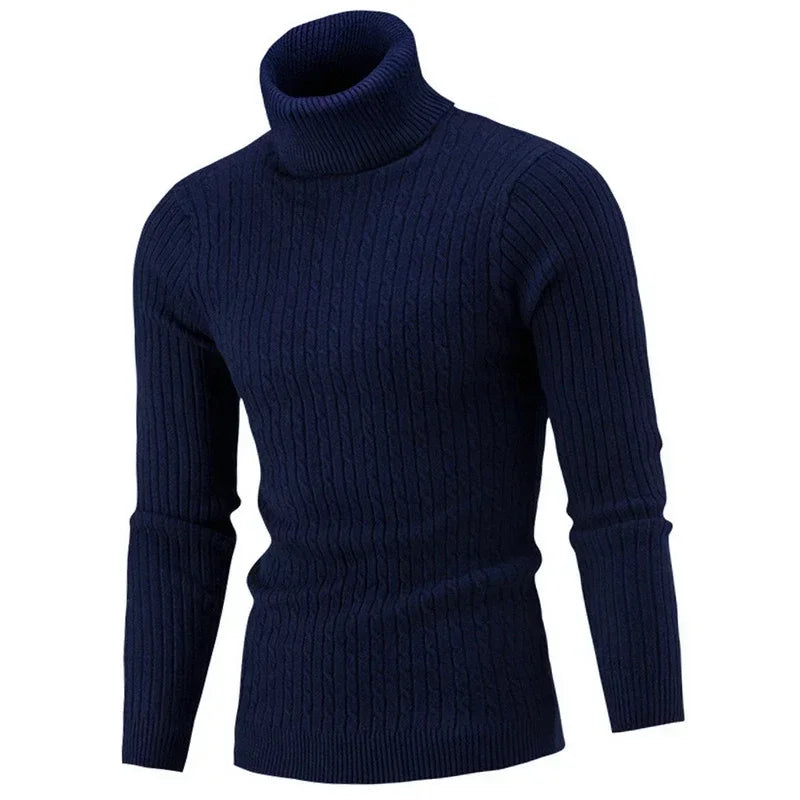 Herren Casual Rollkragen Pullover