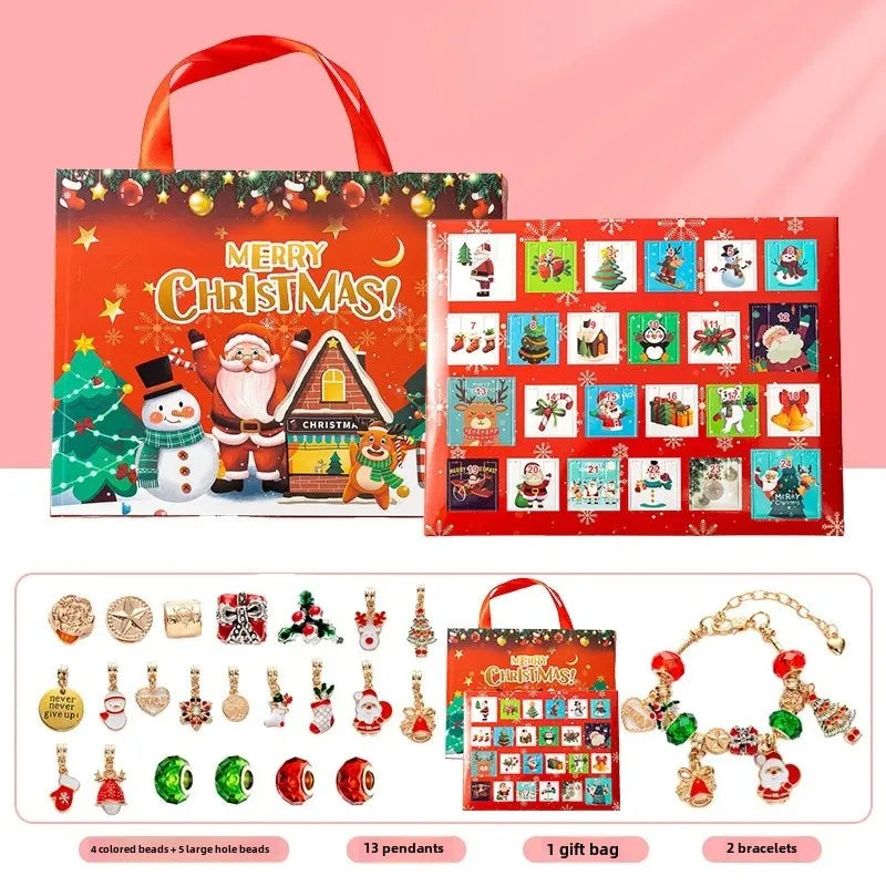 Christmas decorations Advent calendar 24-day countdown to the Christmas calendar Trendy jewelry set