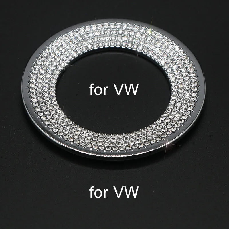 Auto Bling Lenkrad Logo Aufkleber Strass