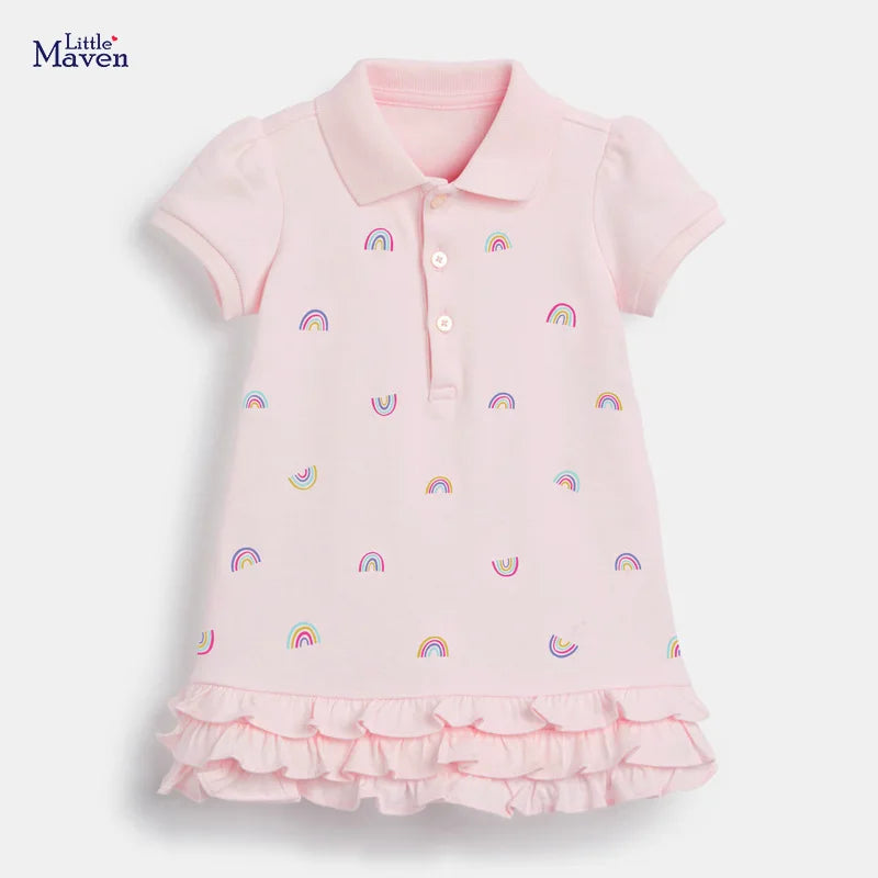 Little Maven Baby Mädchen lässige Sommerkleider Baumwolle