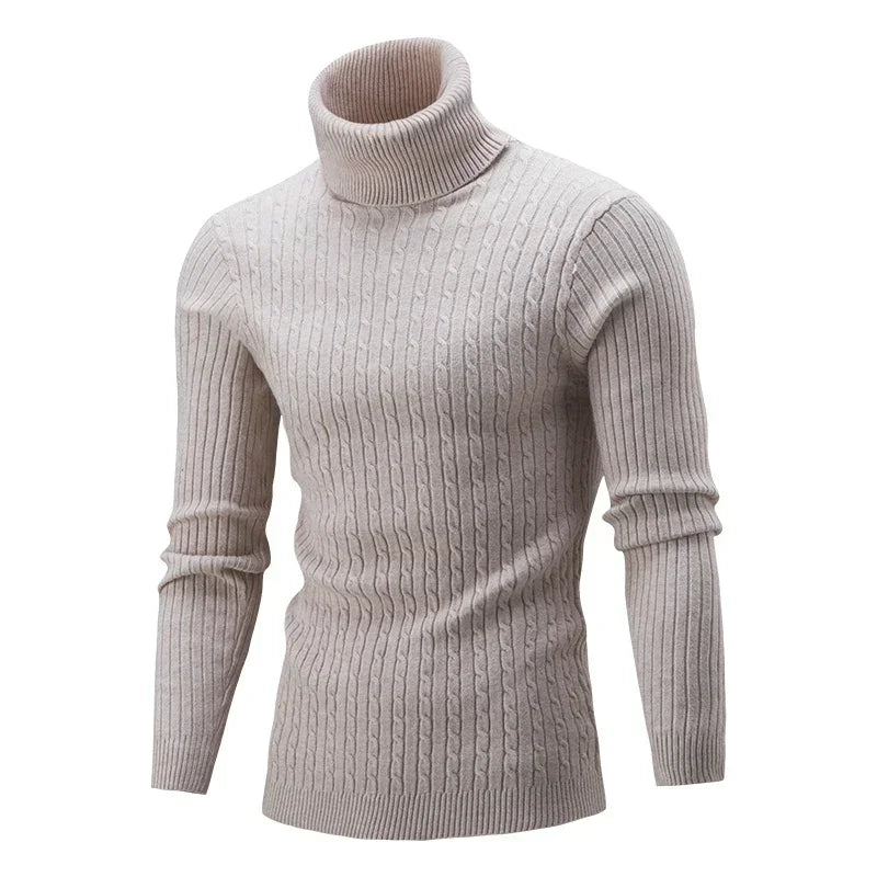 Herren Casual Rollkragen Pullover