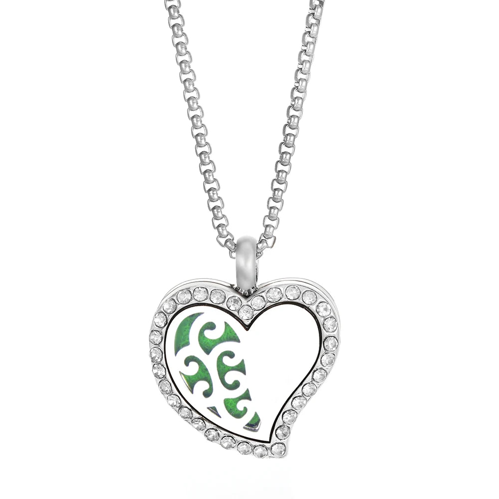 Duftschmuck Anhänger Herzförmig Aroma Therapie Parfüm Medaillon Diffusor Halskette