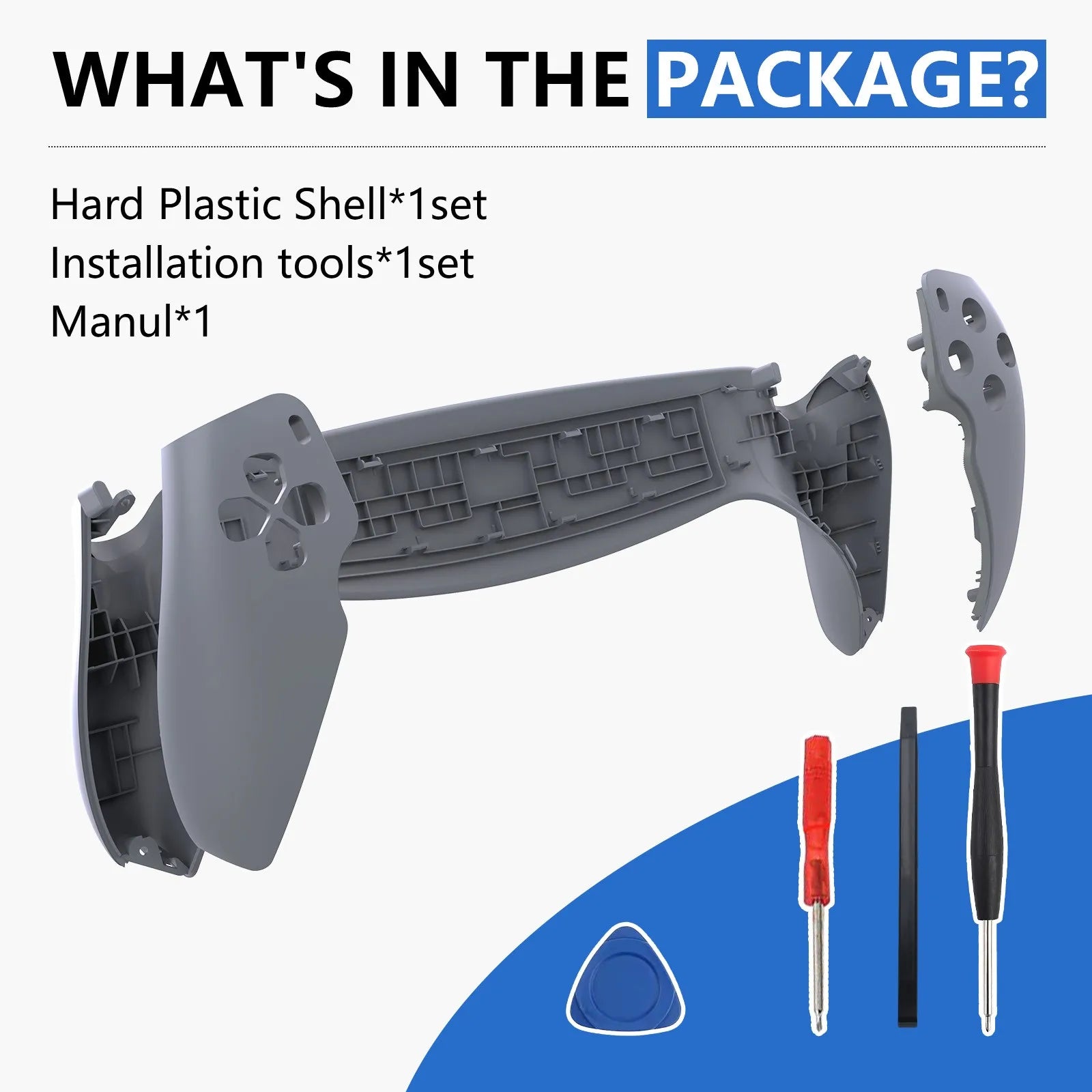 Graue Ersatzschale Gehäuse für graues PlayStation Portal-Gehäuse, Zubehör, Premium-PS Portal, vollständige Abdeckplatte für PS5 Portal