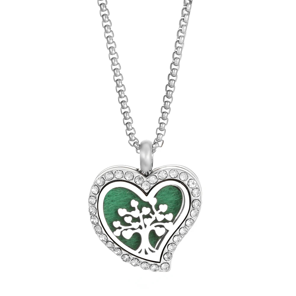 Duftschmuck Anhänger Herzförmig Aroma Therapie Parfüm Medaillon Diffusor Halskette