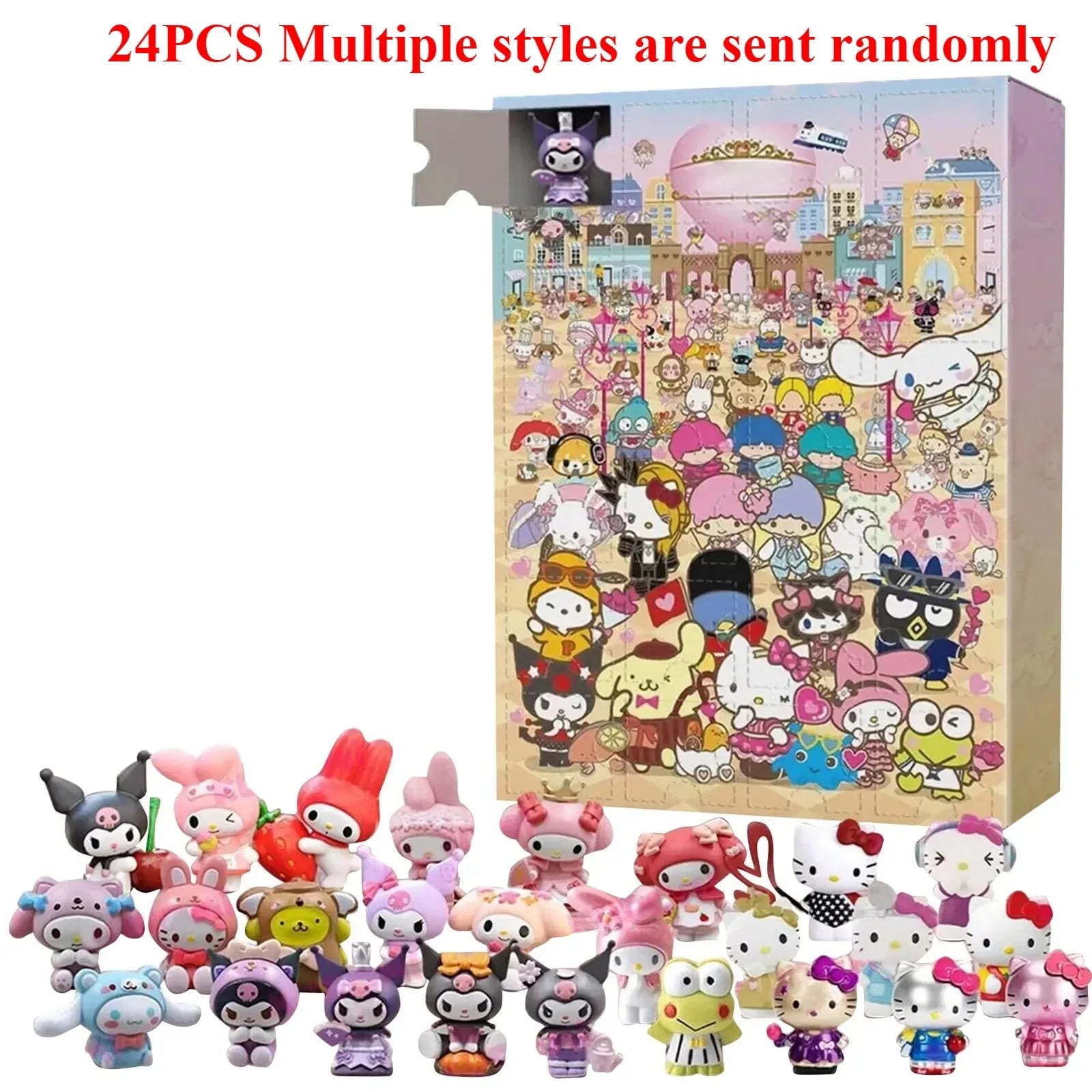 Miniso Sanrio Weihnachts Adventskalender Anime Figuren Modelle