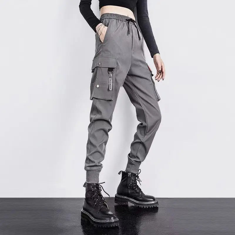 Damen Jogger Cargo Hose Lose Techwear Jogginghose Fashion Punk
