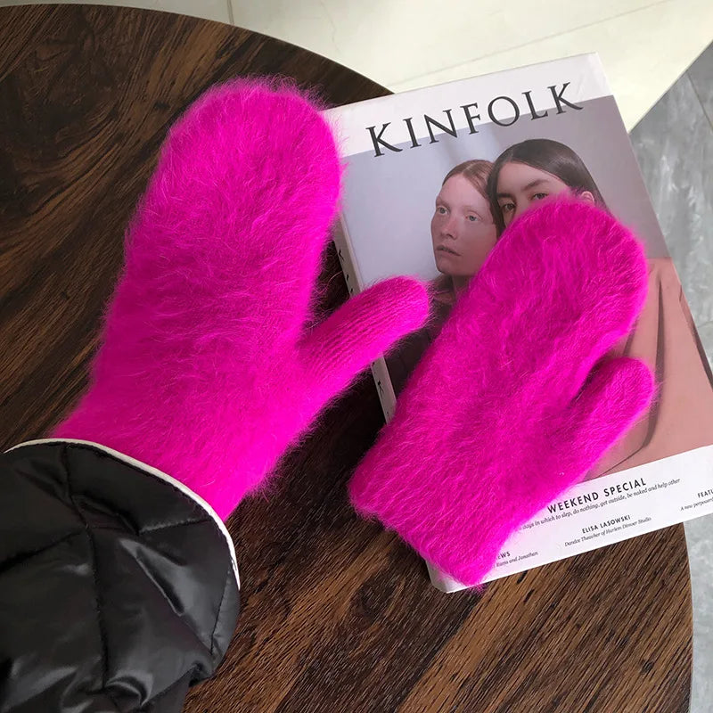 Women's Winter Gloves Cashmere Feeling Mittens