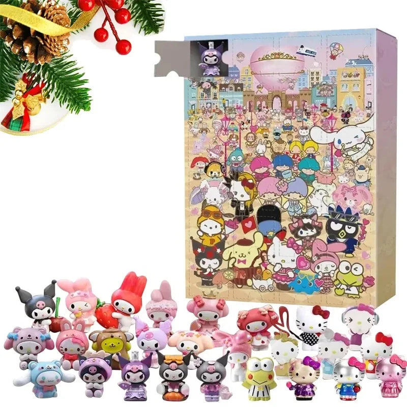 Miniso Sanrio Weihnachts Adventskalender Anime Figuren Modelle