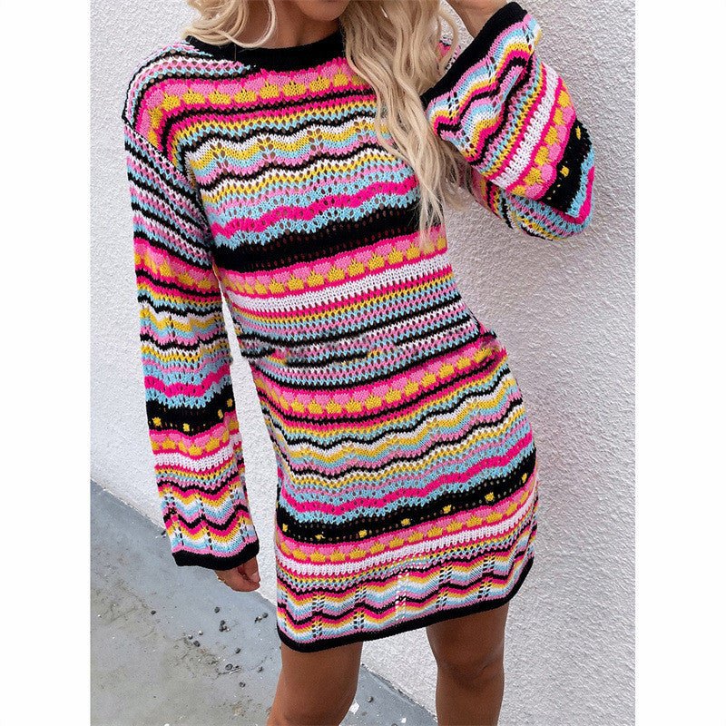 Damen Strick Long Pullover Kleid - Amazing Mall