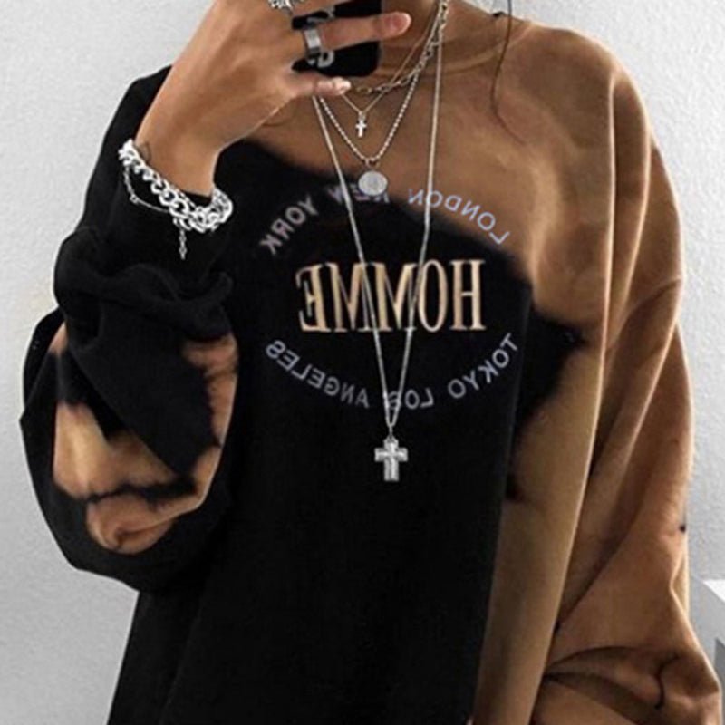 Damen Tie-Dye Batik Bedrucktes Sweatshirt - Amazing Mall