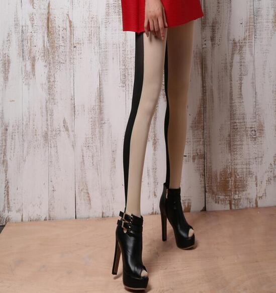 Damen Zwei Farben Strumpfhose - Amazing Mall