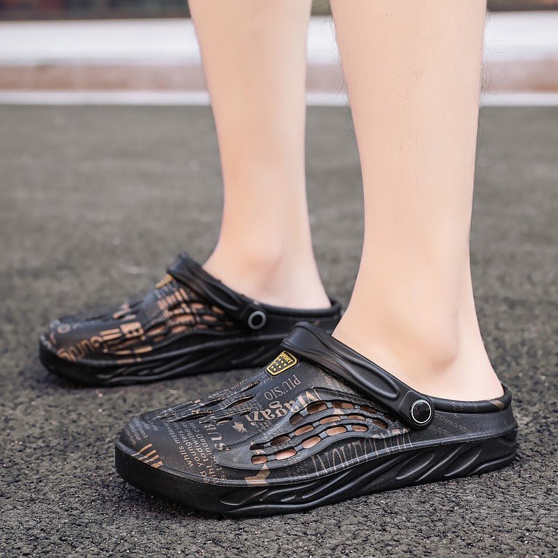 Herren Clogs mit Buchstabendruck - Amazing Mall