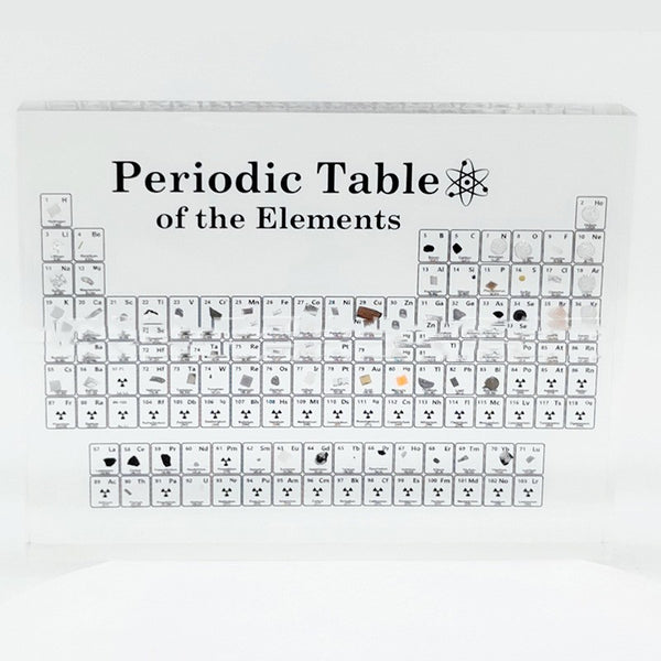 Physik Periodensystem mit echten Elementen im Inneren, Acryl-Periodensystem anzeige mit 83 Echt Element Proben, Perioden system der Elemente