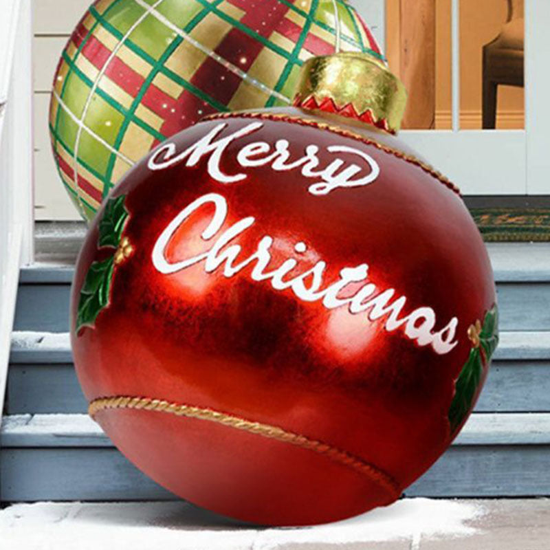 Weihnachten Riesige Ornament Ball Outdoor PVC 60CM Aufblasbare Dekor Weihnachts Kugeln aus PVC