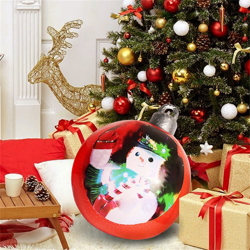 Weihnachten Riesige Ornament Ball Outdoor PVC 60CM Aufblasbare Dekor Weihnachts Kugeln aus PVC