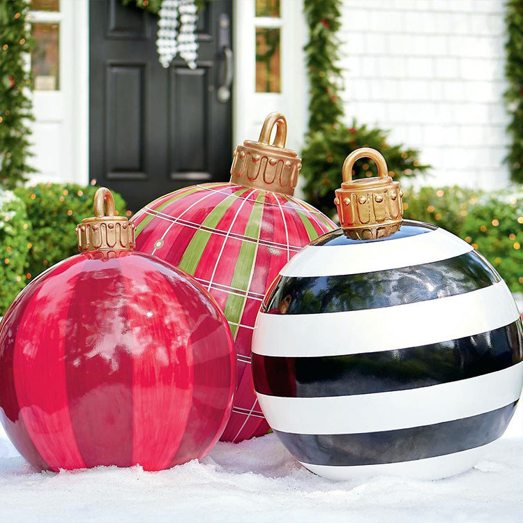 Weihnachten Riesige Ornament Ball Outdoor PVC 60CM Aufblasbare Dekor Weihnachts Kugeln aus PVC