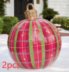 Weihnachten Riesige Ornament Ball Outdoor PVC 60CM Aufblasbare Dekor Weihnachts Kugeln aus PVC