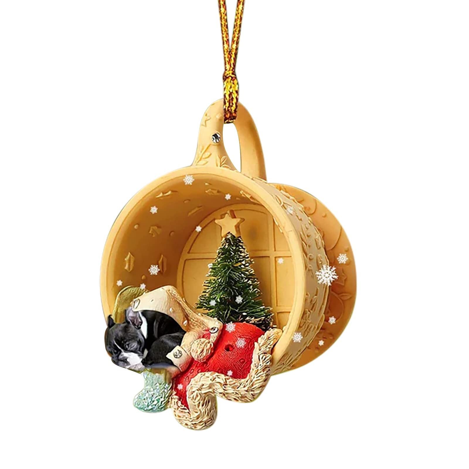 Weihnachten Weihnachtsbaum Deko Acryl Hund